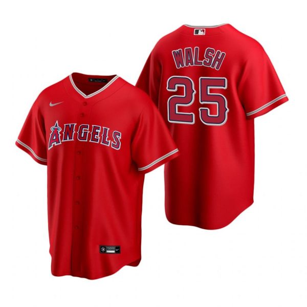 Personalized Men’s Jared Walsh Los Angeles Angels Cool Base Jersey Red