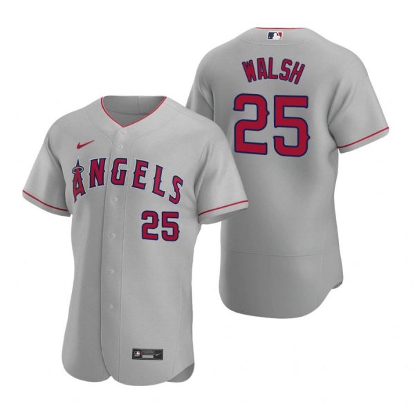 Personalized Men’s Jared Walsh Los Angeles Angels Flex Base Jersey Gray