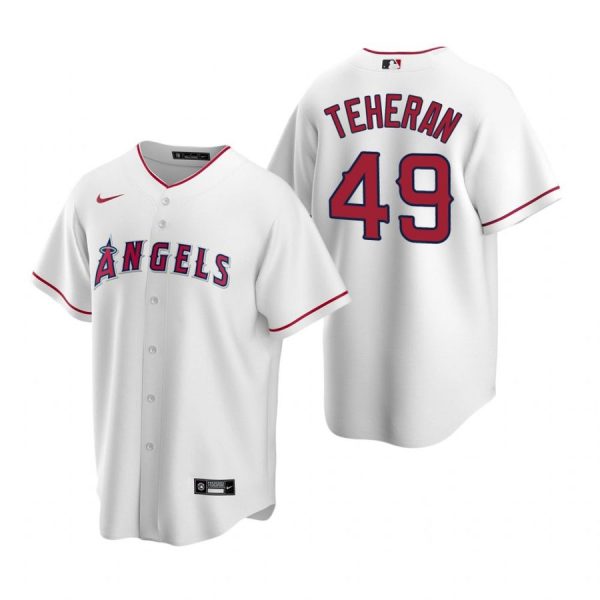 Personalized Men’s Julio Teheran Los Angeles Angels Cool Base Jersey White