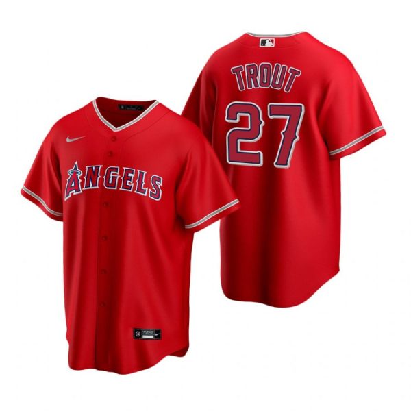 Personalized Men’s Mike Trout Los Angeles Angels Cool Base Jersey Red