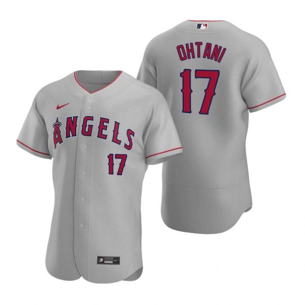 Personalized Men’s Shohei Ohtani Los Angeles Angels Flex Base Jersey Gray