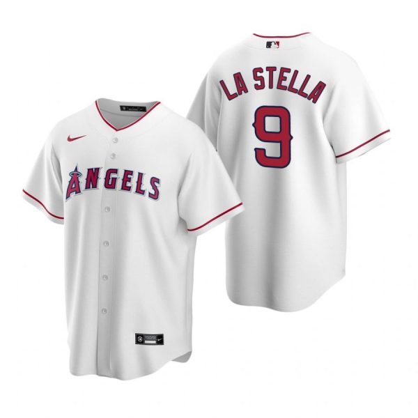 Personalized Men’s Tommy La Stella Los Angeles Angels Cool Base Jersey White