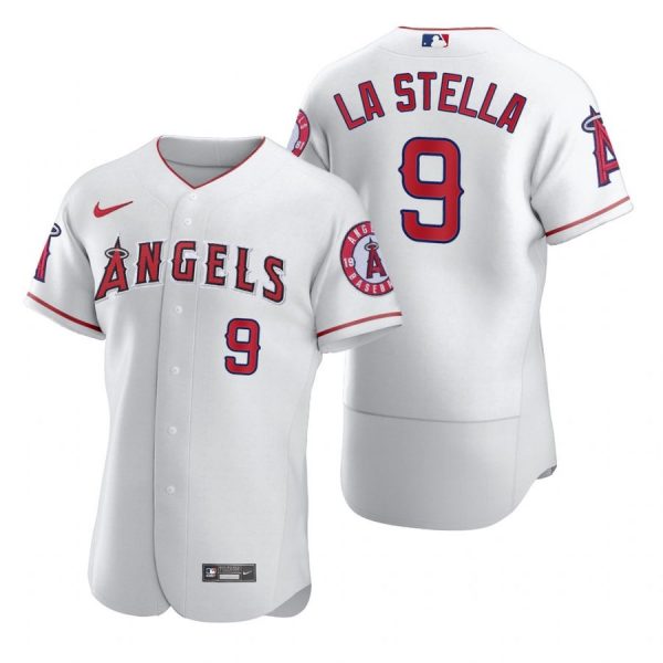 Personalized Men’s Tommy La Stella Los Angeles Angels Flex Base Jersey White