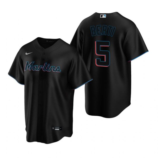 Personalized Men’s Jon Berti Miami Marlins Cool Base Jersey Black