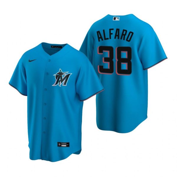 Personalized Men’s Jorge Alfaro Miami Marlins Cool Base Jersey Black,Blue