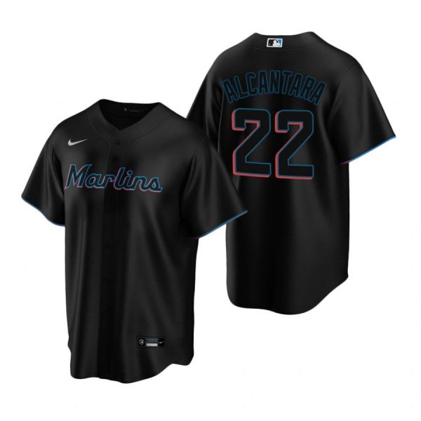 Personalized Men’s Sandy Alcantara Miami Marlins Cool Base Jersey Black