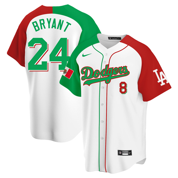 Personalized Men’s Kobe Bryant Los Angeles Dodgers Cool Base Jersey Mexican Heritage Night Mexican Heritage Night