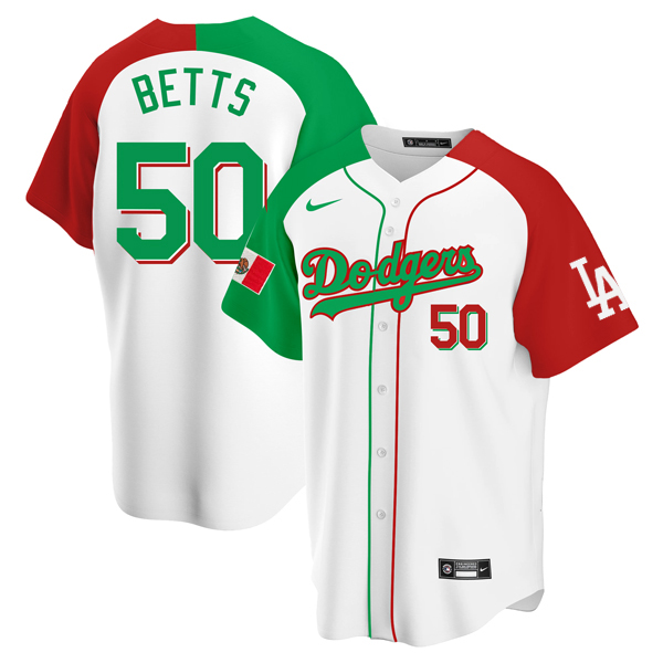Personalized Men’s Mookie Betts Los Angeles Dodgers Cool Base Jersey Mexico Black Mexican Heritage Night