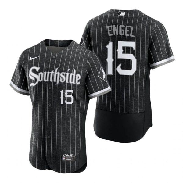 Personalized Men’s Flex Base Chicago White Sox Adam Engel 2021 City Connect Southside Jersey Black Stitched