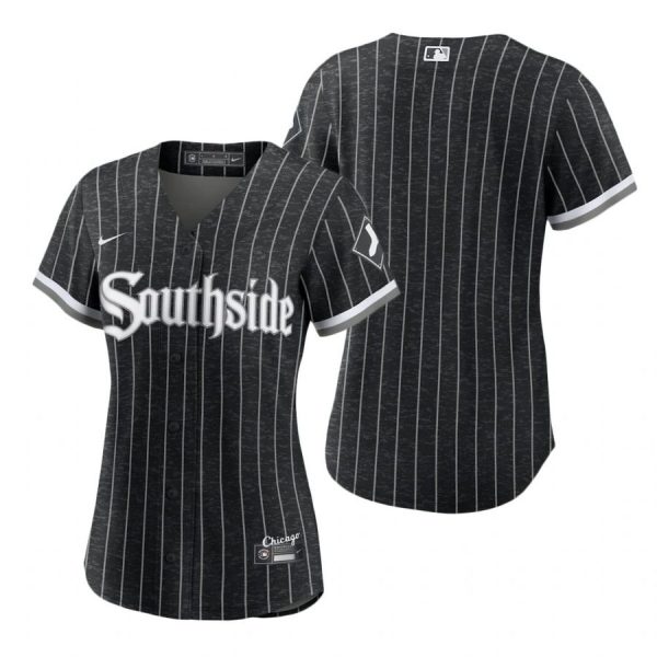 Personalized Women Chicago White Sox Blank 2021 City Connect Southside Jersey Black Stitched