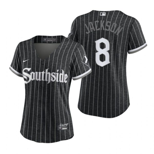 Personalized Women Chicago White Sox Bo Jackson 2021 City Connect Southside Jersey Black Stitched