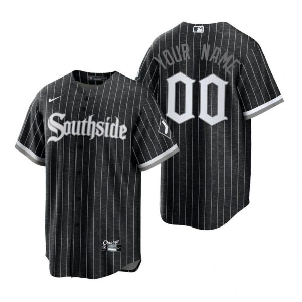Personalized Men’s Cool Base Chicago White Sox 2021 City Connect Southside Jersey Black Stitched
