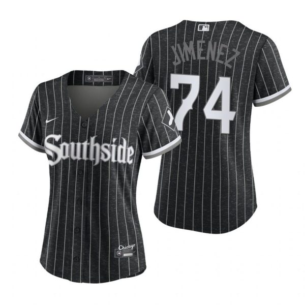 Personalized Women Chicago White Sox Eloy Jimenez 2021 City Connect Southside Jersey Black Stitched