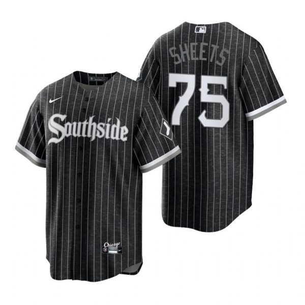 Personalized Men’s Cool Base Chicago White Sox Gavin Sheets 2021 City Connect Southside Jersey Black Stitched