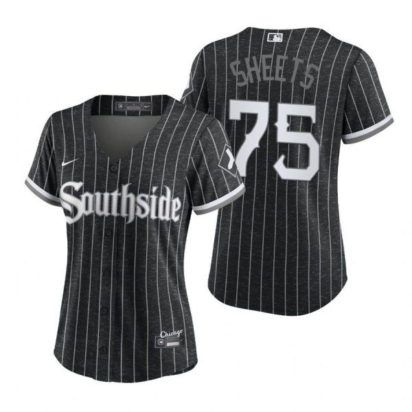 Personalized Women Chicago White Sox Gavin Sheets 2021 City Connect Southside Jersey Black Stitched