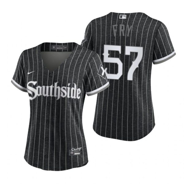 Personalized Women Chicago White Sox Jace Fry 2021 City Connect Southside Jersey Black Stitched