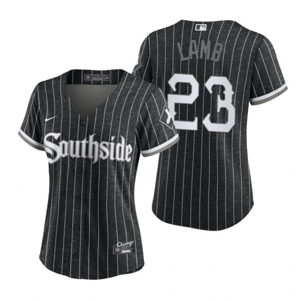 Personalized Women Chicago White Sox Jake Lamb 2021 City Connect Southside Jersey Black Stitched