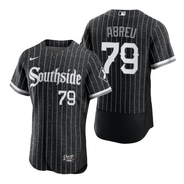 Personalized Men’s Flex Base Chicago White Sox Jose Abreu 2021 City Connect Southside Jersey Black Stitched