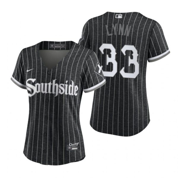 Personalized Women Chicago White Sox Lance Lynn 2021 City Connect Southside Jersey Black Stitched