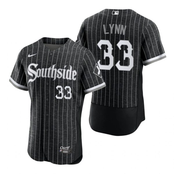 Personalized Men’s Flex Base Chicago White Sox Lance Lynn 2021 City Connect Southside Jersey Black Stitched