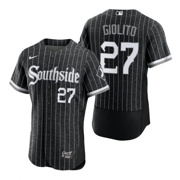 Personalized Men’s Flex Base Chicago White Sox Lucas Giolito 2021 City Connect Southside Jersey Black Stitched