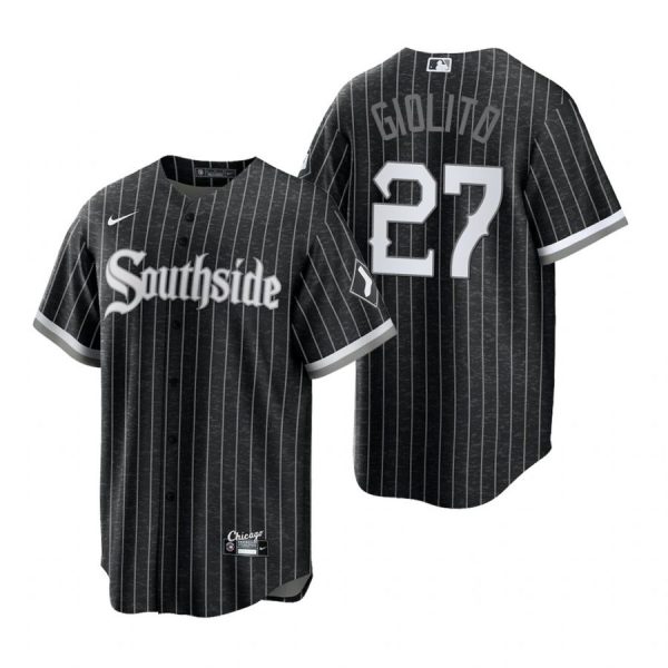 Personalized Men’s Cool Base Chicago White Sox Lucas Giolito 2021 City Connect Southside Jersey Black Stitched