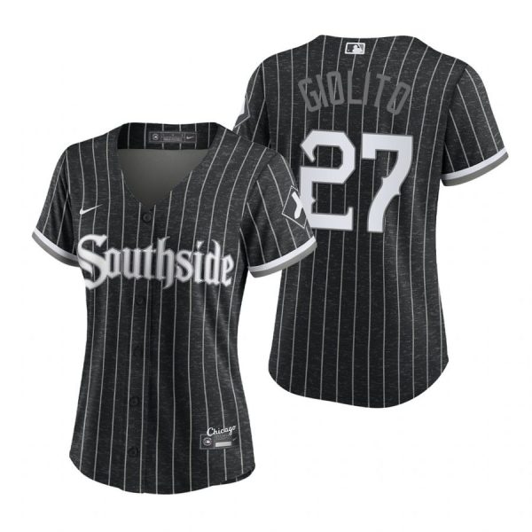 Personalized Women Chicago White Sox Lucas Giolito 2021 City Connect Southside Jersey Black Stitched