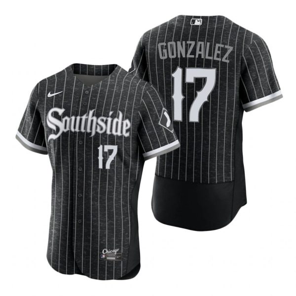 Personalized Men’s Flex Base Chicago White Sox Luis Gonzalez 2021 City Connect Southside Jersey Black Stitched