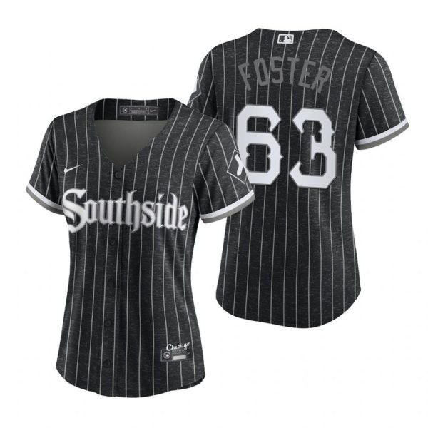 Personalized Women Chicago White Sox Matt Foster 2021 City Connect Southside Jersey Black Stitched
