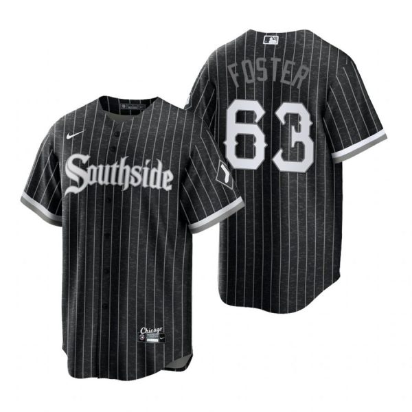 Personalized Men’s Cool Base Chicago White Sox Matt Foster 2021 City Connect Southside Jersey Black Stitched