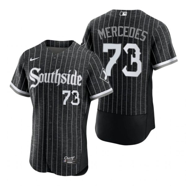 Personalized Men’s Flex Base Chicago White Sox Yermin Mercedes 2021 City Connect Southside Jersey Black Stitched