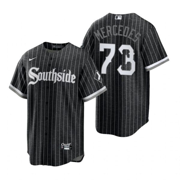 Personalized Men’s Cool Base Chicago White Sox Yermin Mercedes 2021 City Connect Southside Jersey Black Stitched