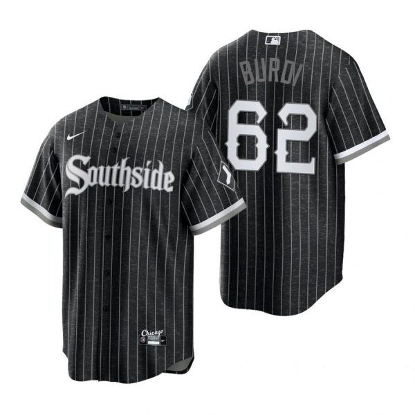 Personalized Men’s Cool Base Chicago White Sox Zack Burdi 2021 City Connect Southside Jersey Black Stitched