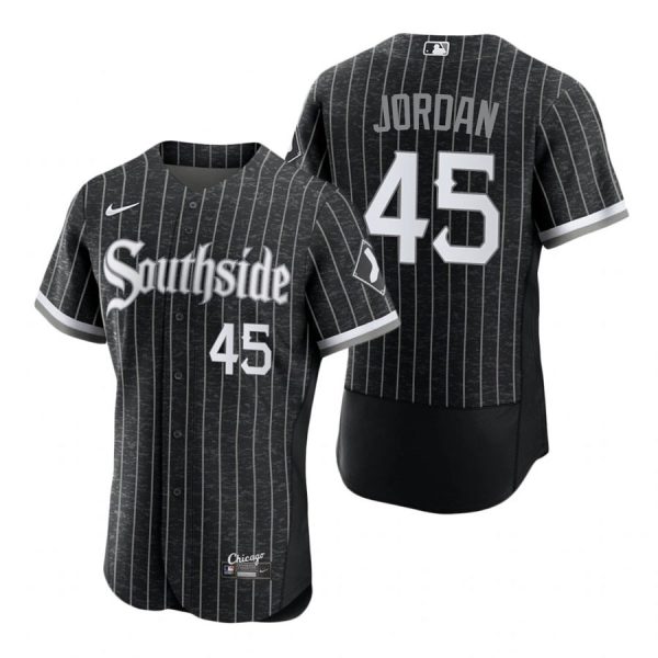 Personalized Men’s Flex Base Chicago White Sox Michael Jordan 2021 City Connect Southside Jersey Black Stitched
