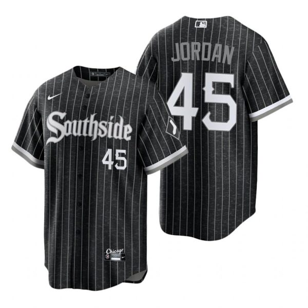 Personalized Men’s Cool Base Chicago White Sox Michael Jordan 2021 City Connect Southside Jersey Black Stitched