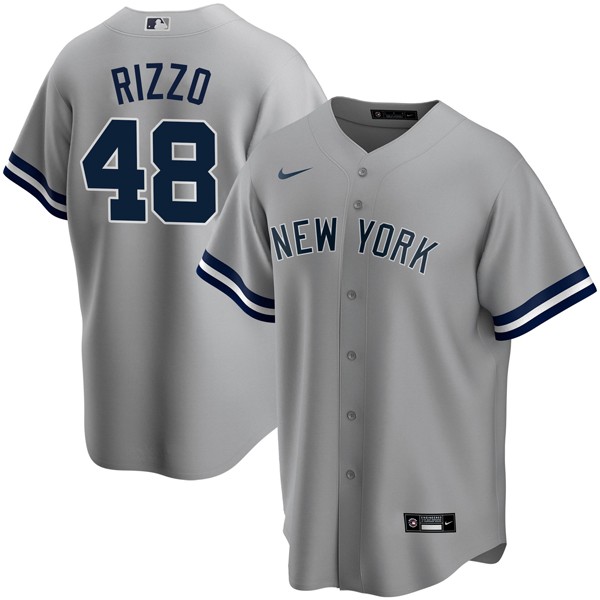 Personalized Men’s Anthony Rizzo New York Yankees Cool Base Jersey – Stitched Gray