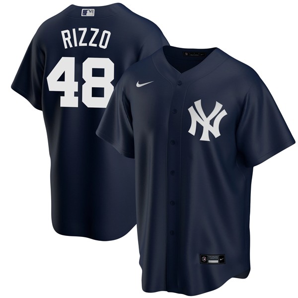 Personalized Men’s Anthony Rizzo New York Yankees Cool Base Jersey – Stitched Navy