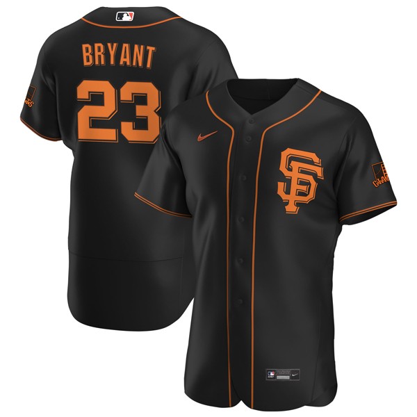 Personalized Men’s Kris Bryant San Francisco Giants Flex Base Jersey – Stitched Black