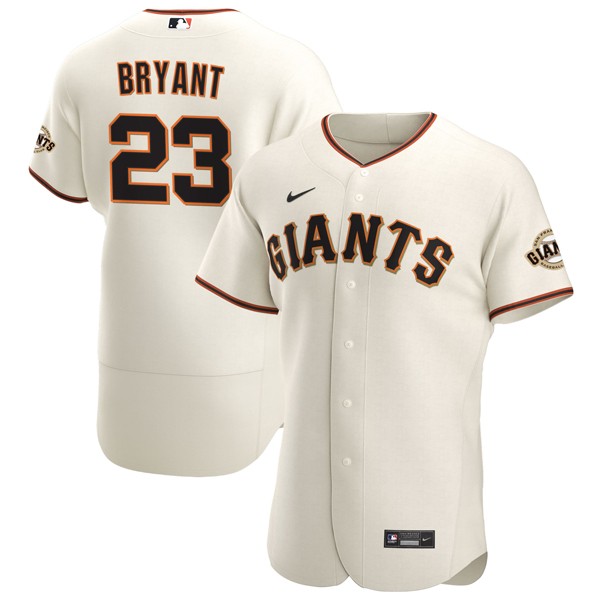 Personalized Men’s Kris Bryant San Francisco Giants Flex Base Jersey – Stitched Cream