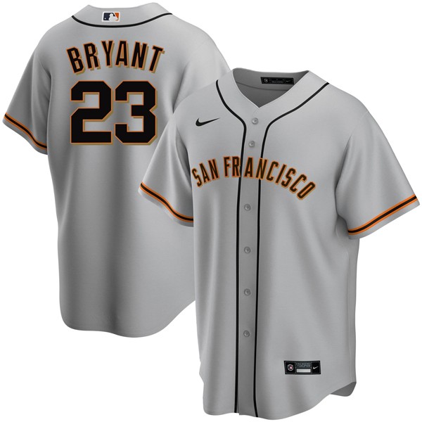 Personalized Men’s Kris Bryant San Francisco Giants Cool Base Jersey – Stitched Gray