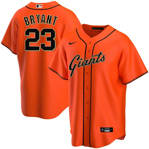 Personalized Men’s Kris Bryant San Francisco Giants Cool Base Jersey – Stitched Orange