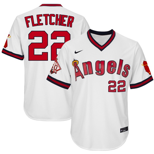 Personalized Men’s David Fletcher Los Angeles Angels 1970 Throwback Jersey – Stitched White