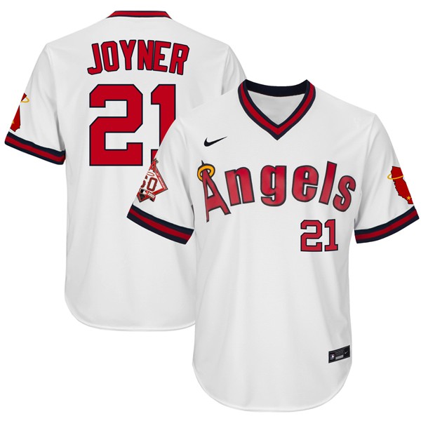 Personalized Men’s Wally Joyner Los Angeles Angels 1970 Throwback Jersey – Stitched White