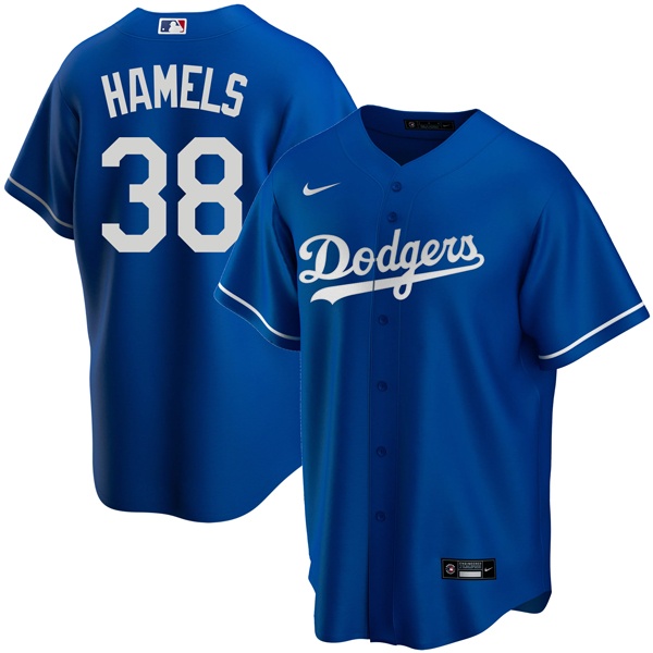 Personalized Men’s Los Angeles Dodgers #38 Cole Hamels Cool Base Jersey Stitched – Royal