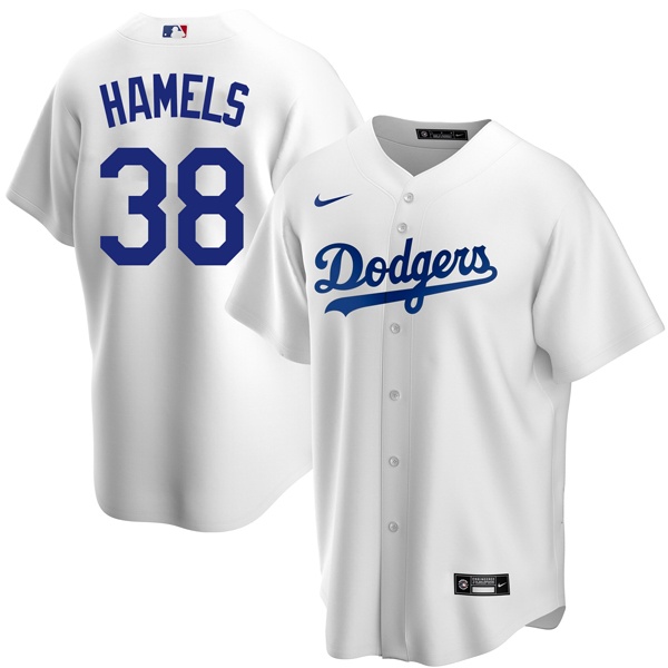 Personalized Men’s Los Angeles Dodgers #38 Cole Hamels Cool Base Jersey Stitched – White