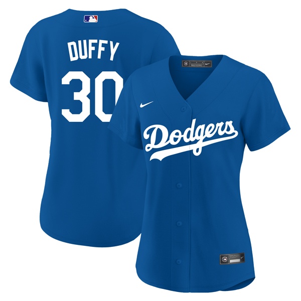 Personalized Women’s Los Angeles Dodgers #30 Danny Duffy Cool Base Jersey Stitched – Royal