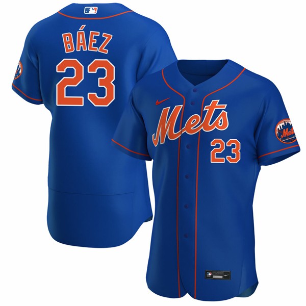 Personalized Men’s Javier Baez New York Mets Flex Base Jersey – Stitched Royal