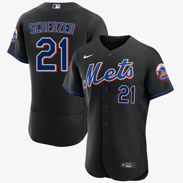 Personalized Men’s Max Scherzer New York Mets Flex Base Jersey – Black