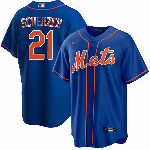Personalized Men’s Max Scherzer New York Mets Cool Base Jersey – Royal