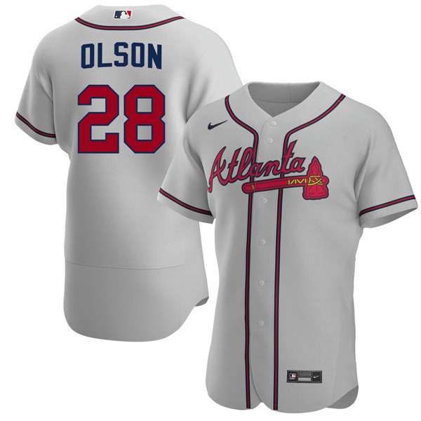 Personalized Men’s Matt Olson Atlanta Braves Gray Jersey – All Stitched Gray